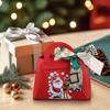 1PC Xmas Party Decor Hand Gift Bag Christmas Candy Boxes Santa Claus Print PU Leather Candy Box