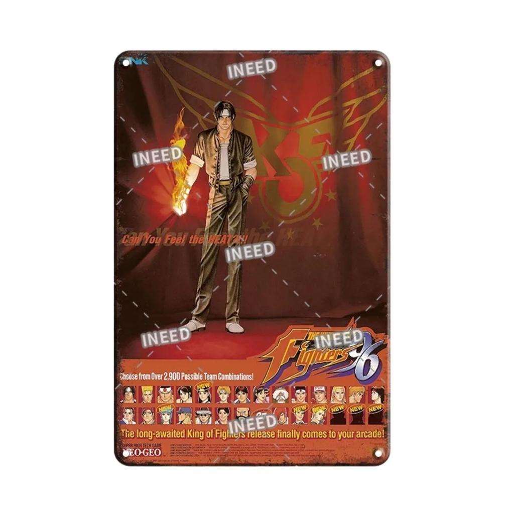Vintage King Of Fighters Metal Tin Sign Classic KOF Game Poster Retro Gamer Room Decor Wall Art Plaques for Home Decor