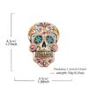 Fully Environmentally Friendly Alloy Day of The Dead Diamond Skull Brooch Mexican Style Painted Brooch Halloween
