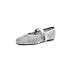 Fashion New Summer Women Pumps Shoes for Women Fashion Hollow Out Round Toe Mary Jane Shoes Breathable Flat Shoes Low Heels Women