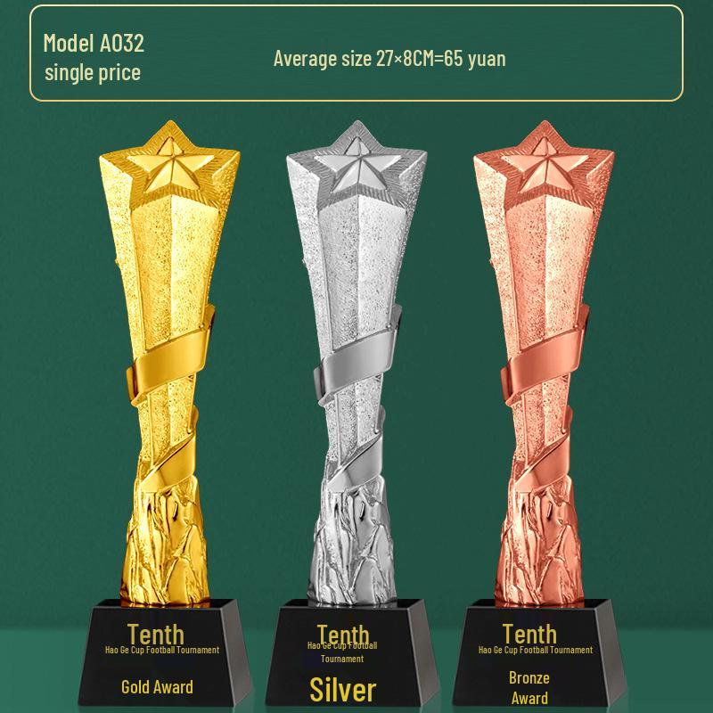 Custom Crystal Football Trophy - 2025 Golden Boot Top Scorer Award (Extra Large)