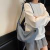 New single shoulder fashion underarm bag niche design splicing horn messenger bag feeling casual dumpling bag