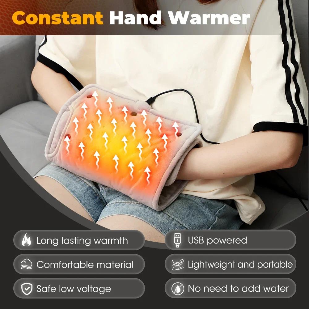 27*50cm Electric Heating Pad Hand Warmer Super Soft Portable Warm Winter Hand Heater For Home Room Warming Blanket USB Charging