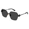 Bottega Veneta Square Sunglasses Black/Grey Unisex Eyewear BV1224S-001