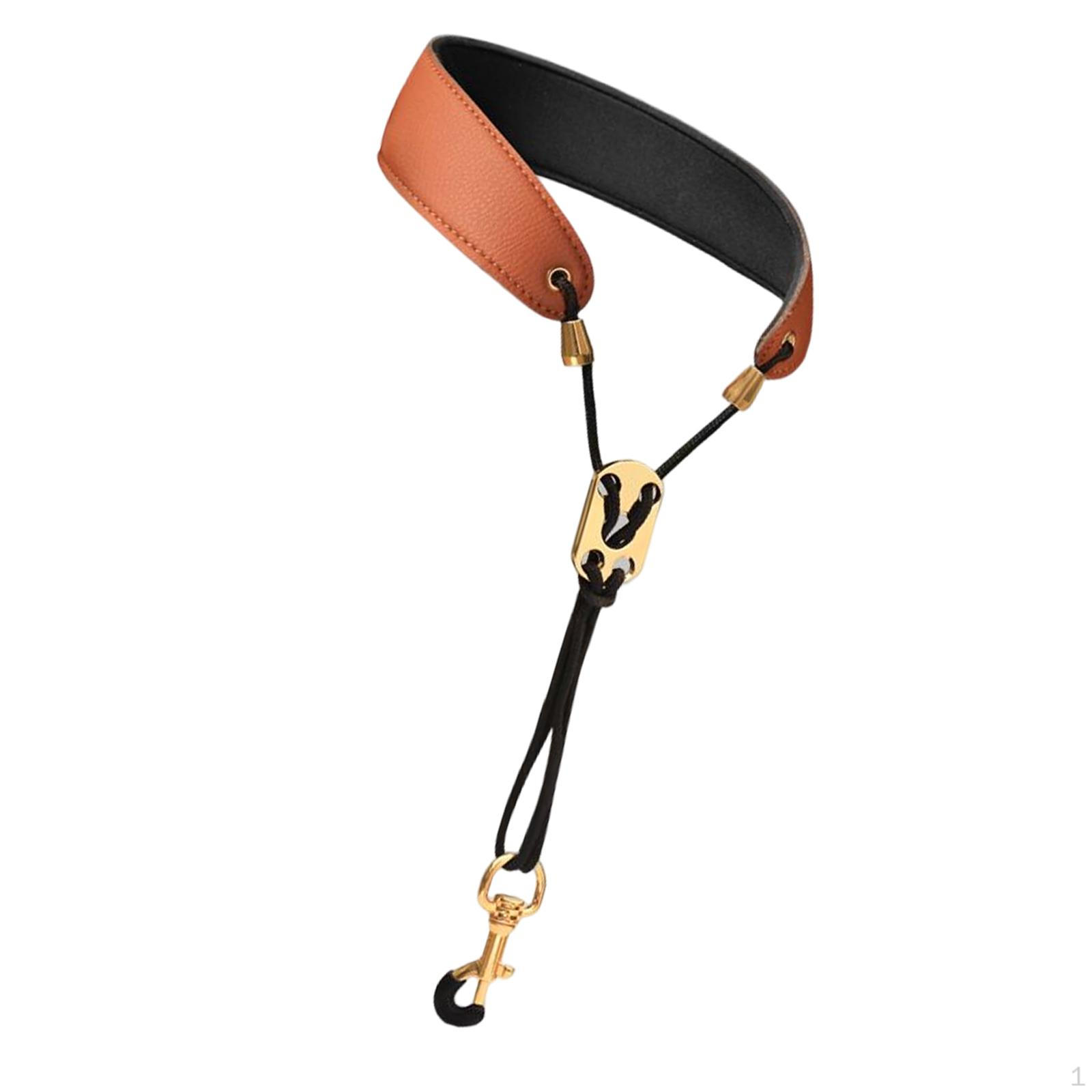 

Ремень для шеи с мягкой подкладкой, регулируемая длина для сопрано-альт-бас-кларнета коричневый