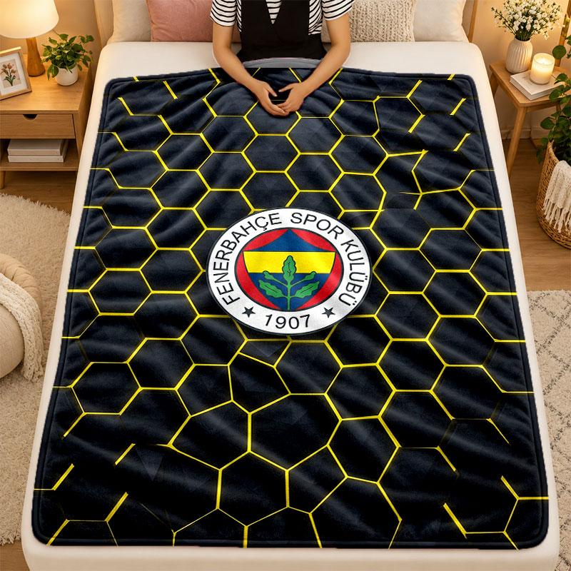 Flannel BlanketFenerbahçe FC Warm Soft Throw Blanket for Indoor Sofa Bed Living Room Use