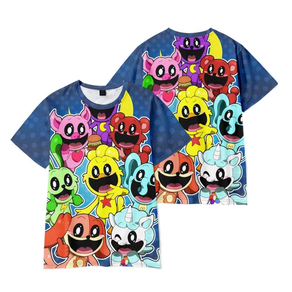 

New Anime Smiling Critters 3D Printed Men s T-shirt Unisex Casual Fashion Street Style Short-sleeved Tops T-shirt XS
