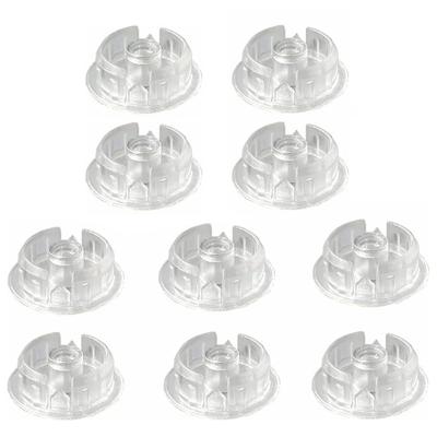 Set di 10 Tappi Terminali per Bastoncini Oscuranti in Plastica Cristallo Universali Trasparente per Tende da Finestra Adatti per Uso Domestico