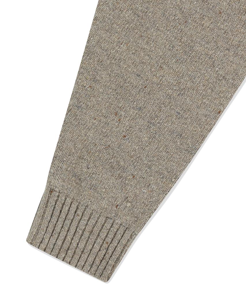 MAHAGRID Basic Logo Nep Knit Sweater Beige(Mg2Efmk605A)