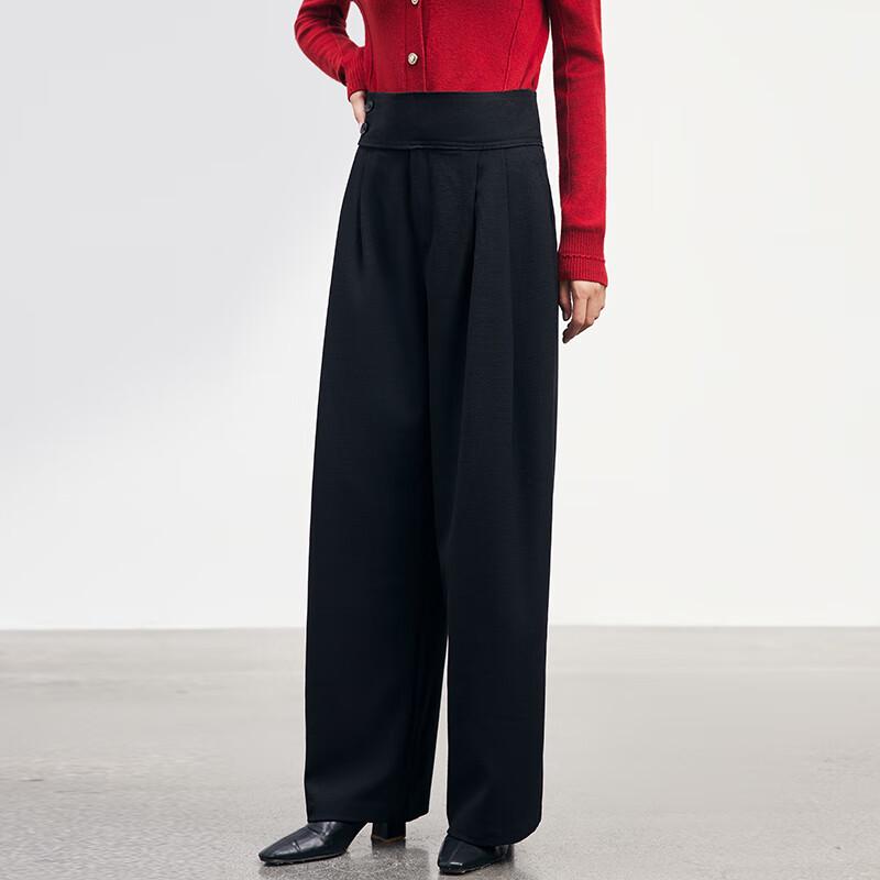 JOY SPEAKER Women's High-Waist Straight Wide-Leg Trousers