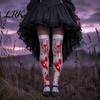 Festive Atmosphere Decorations Halloween Horror Gloves, Creepy Red Hand Cosplay Prop for Party, Party Spooky Costume Accessory Haunted House, Trick or