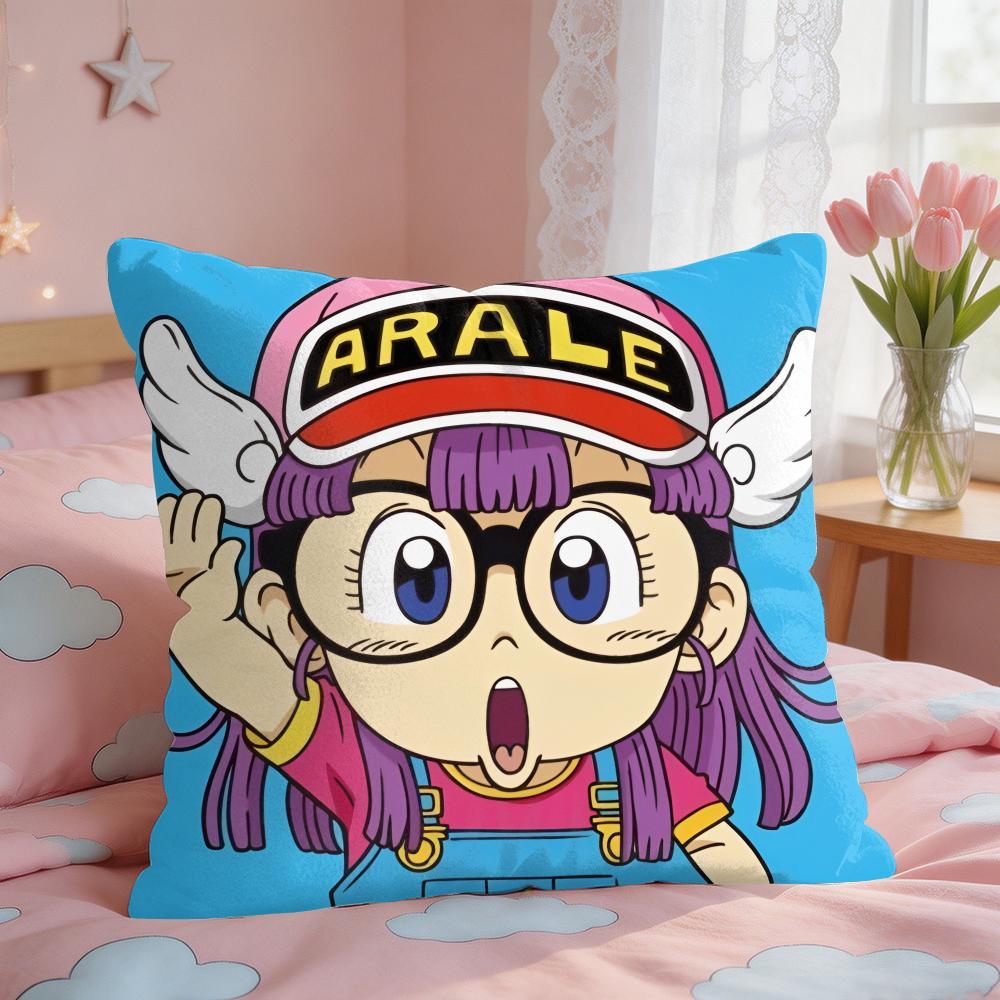Dr SLUMP AARALE CHAN Cushion Cover Square Short Plush Pillow Case Living Room Sofa Home Decor Funda X