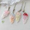 Creative Jelly Color Jellyfish Charm Keychain Y2K Beaded Pendant Phone Chain Car Hanging Decoration Bag Pendants Ornament Gifts