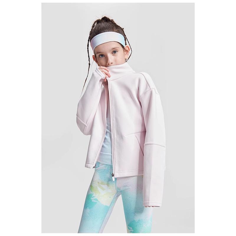 

Женская зимне-осенняя куртка свободного кроя на молнии - Йога, фитнес, спорт на открытом воздухе 160 розовый