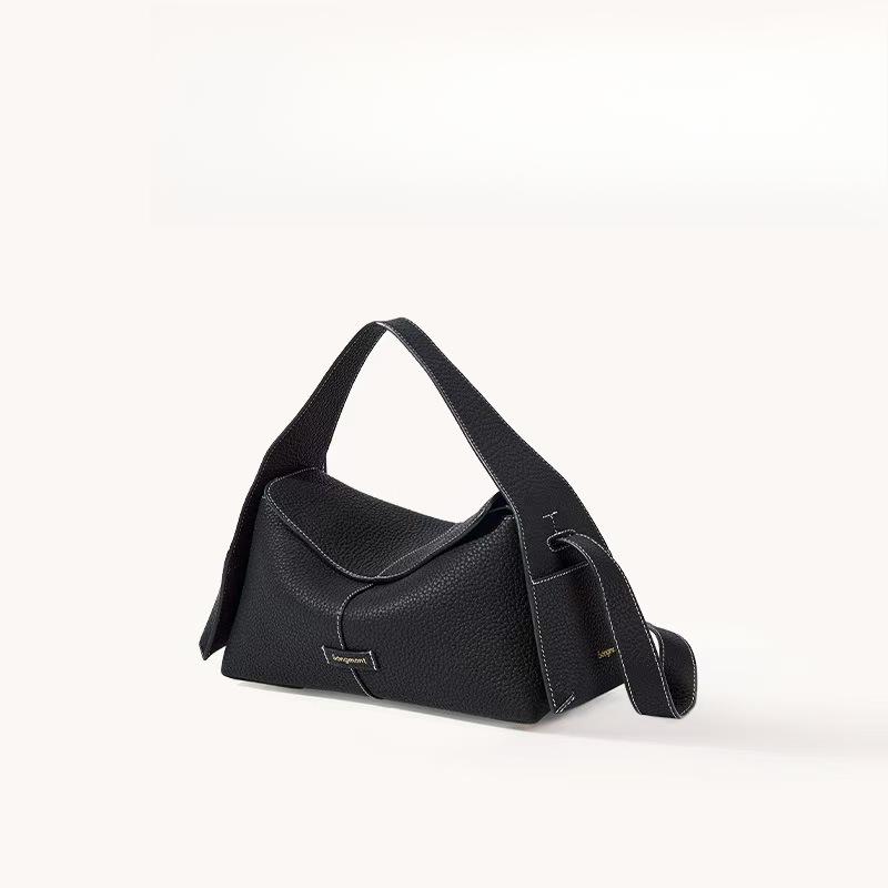 Ear-hanging Eaves Bag for Women's First Layer of Leather Commuting Hand-held Crossbody Bag