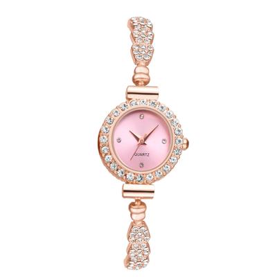 Watch Bracelet Cute and Analog Waterproof Alloy Strap Adjustable Length Casual Business Fashion Watch Pink Gold Accessories Birthday Christmas Day