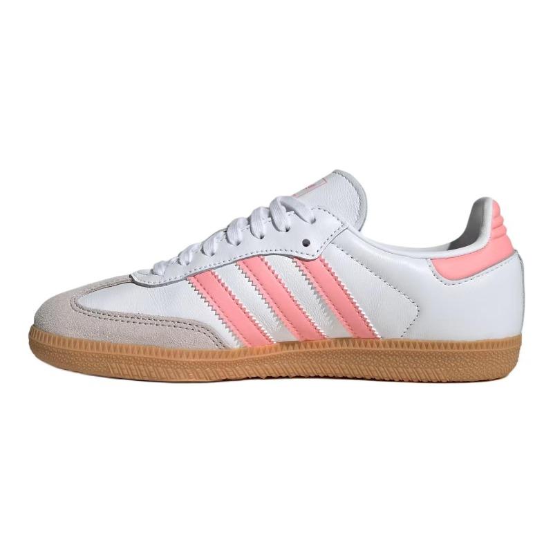 adidas Originals SAMBA OG Unisex Kids Low-Top Skate Shoes White Coral Pink JP5480 40
