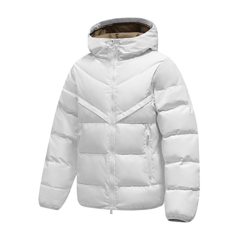 Men's Ultra-Light Hooded White Duck Down Jacket - Trendy Winter Wear