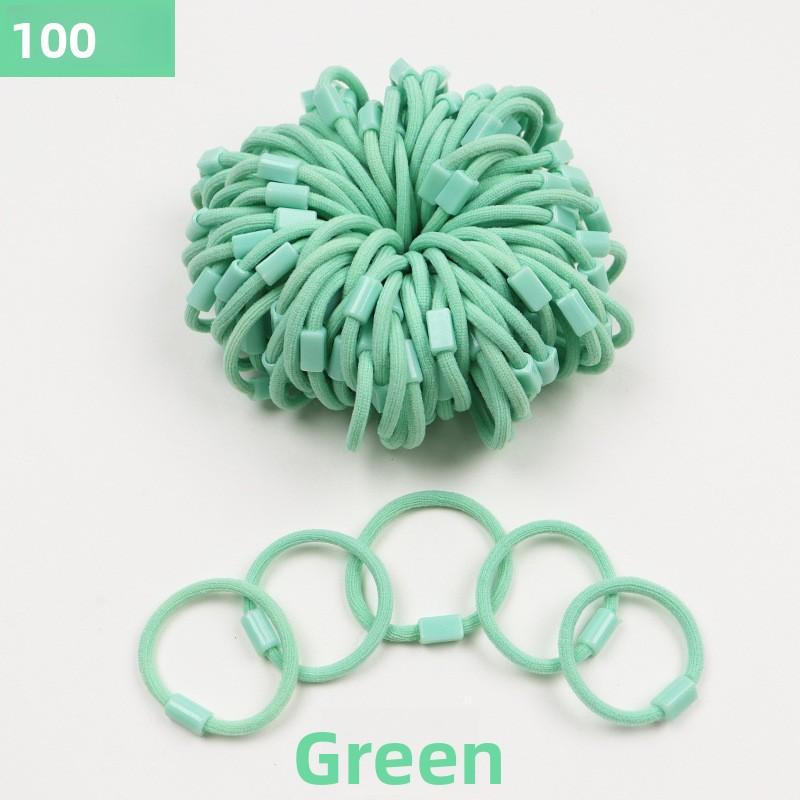 

100 Nylon Small Rubber Bands Are Used for Attaching and Fastening Hair Ties Headwear and Headband Materials 100 sticks in a bundle зелений