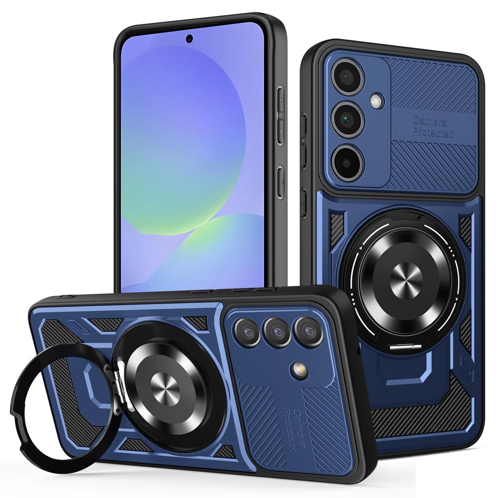 For Samsung Galaxy A36 5G Magnetic Case Rotating Kickstand TPU+PC Phone Cover