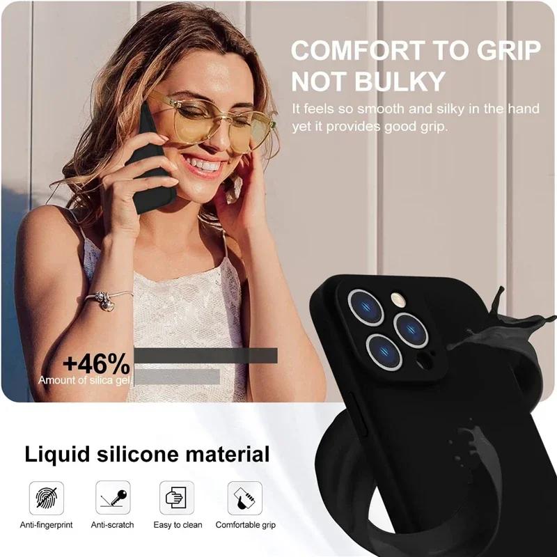 Wrist Strap Silicone Phone Case For iPhone 17 Pro 16 14 13 15 Pro Max 12 11 Plus For Magsafe Magnetic Wireless Charging Cover