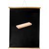 Eduway 1.5X2 Ft (18X24 Inch) Wall Hanging Wooden Roll-Up Black Board/Chalkboard | For Home, Office, School, Kids | With