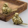 Small Sparrow Statue Metal Brass Tea Pet Table Ornament Home Decoration Accessories Retro Bird Animal Figurines Miniatures Craft