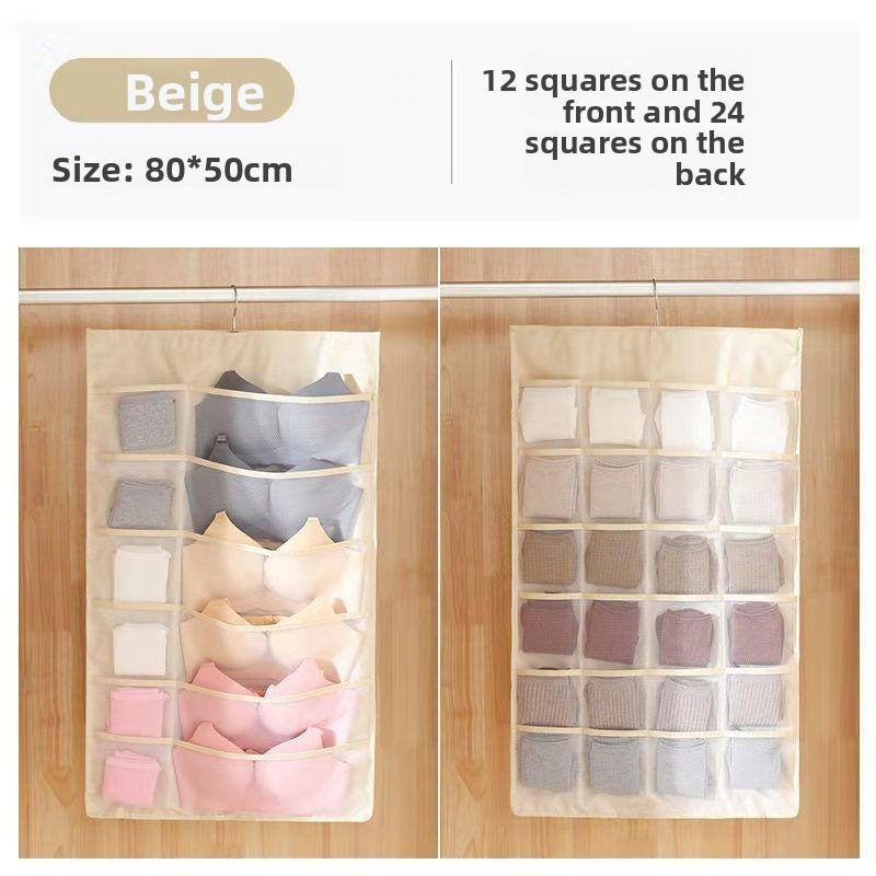 1pc  Double-sided Underwear Storage Bag, Hanging Underwear and Underpants Storage Bag, Compartments for Household Use
