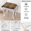 Leopard Chairs Covers Dustproof Vanity Stool Cover Rectangle Bar Stool Covers Non-Slip Elastic Footrest Stool Covers with Elastic Bands Bench Seat