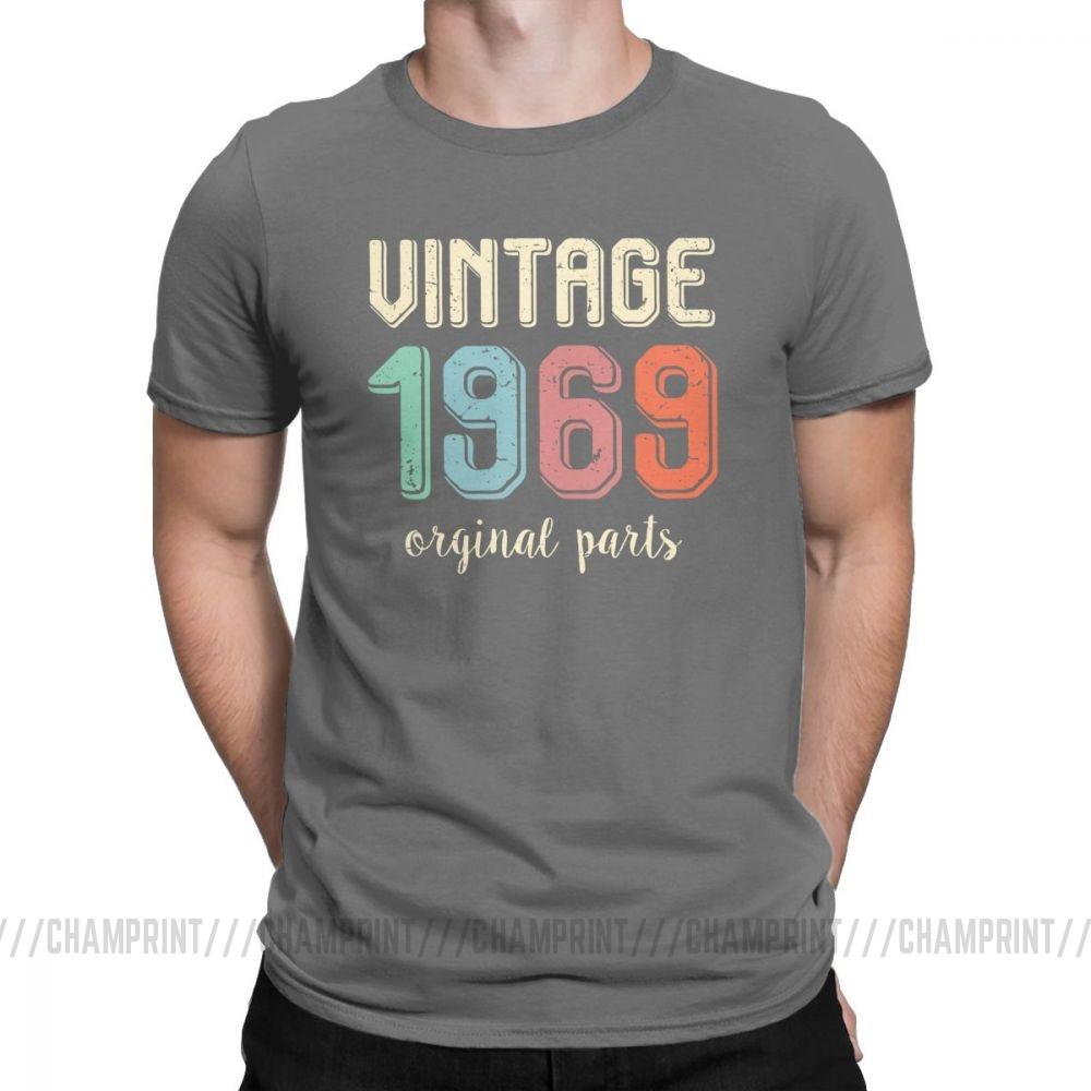 Vintage Retro 1969 50 Years Old 50Th Birthday Gift T Shirt T Shirt For Male Round