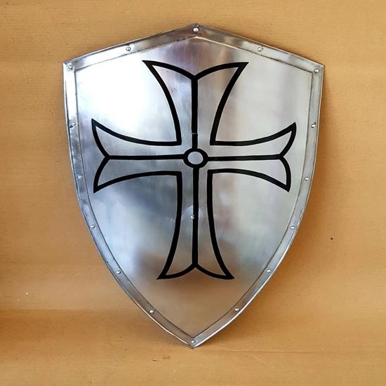 71.12 Cm Medieval Templar Shield Crusader Templar Shield Knight Shield Battle Knight Heater 18 Gauge Shield Best Gift