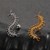 Stainless Steel Centipede Studs Earrings Vintage Geometric Personality for Women Men Ear Bone Nails Jewelry Gift