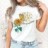 Letní top s kulatým výstřihem a potiskem Módní Ležérní Roztomilá dámská trička z čisté bavlny s krátkým rukávem