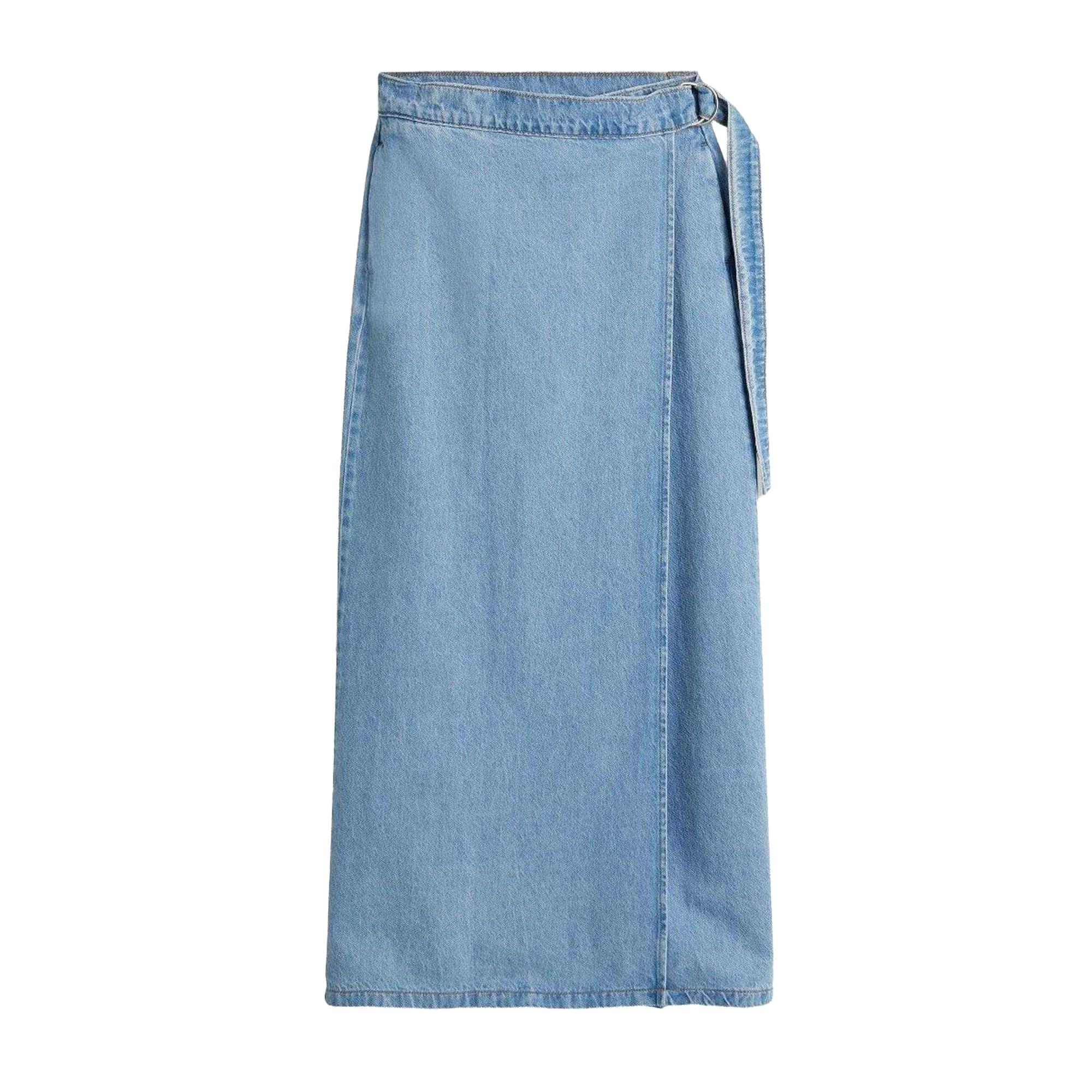 Levis Damen Säulen-Denim-Wickelrock 8 UK blau
