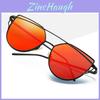 Elegant Women Ladies Retro Cat Eye Sunglasses With Premium Metal Mirrored Aviator Style