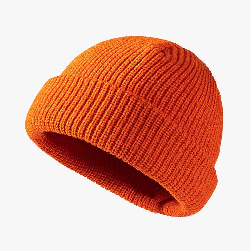 Knitted Hat Women'S Cold Hat Winter Hat Men'S Autumn Winter Melon Hat Dome Knitted Hat