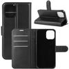 iPhone 12 Pro Max Case - Unspecified Brand - Wallet Stand - Shockproof - Black - PU Leather