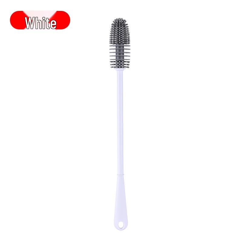 Silicone Long-Handle Bottle and Gap Cleaning Brush for Household Use