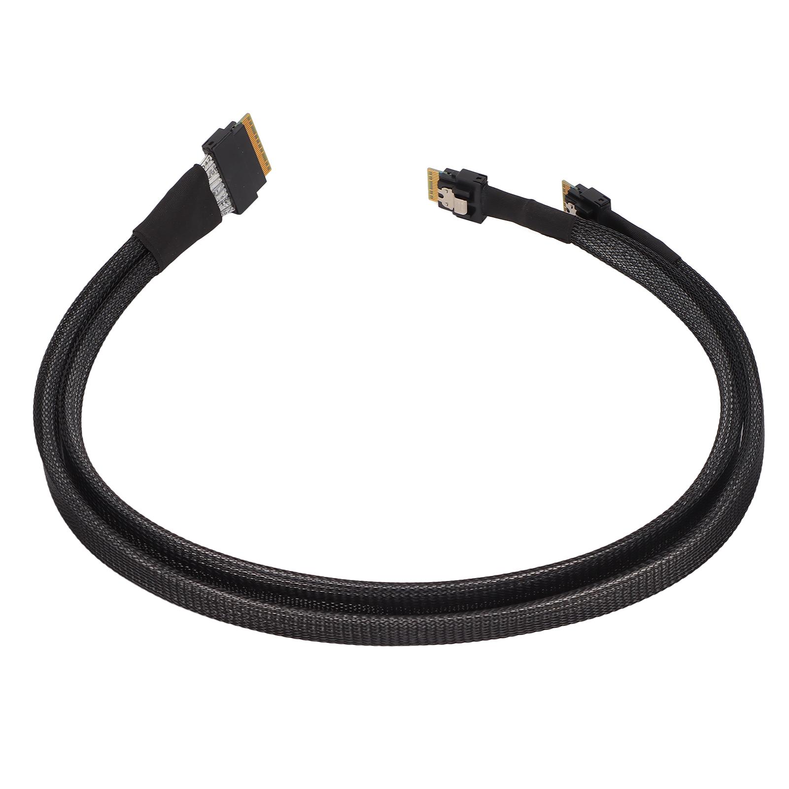 

Мини-кабель SAS 24 Гбит/с, быстрая передача данных, интерфейс SATAATA, длина 0,5 м, SFF8654 8I to 2xSFF8654 4I