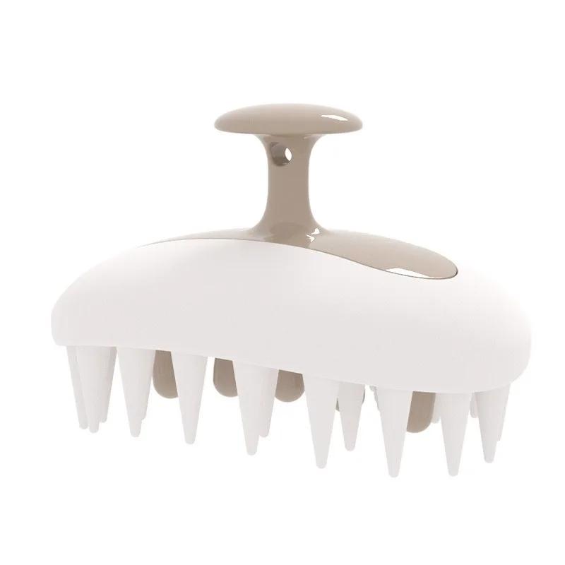 

Silicone Shampoo Brush Scalp Massager Comb Soothing Hair Care Massager Stress Relief Acupoint for Relaxing Soft Hard Parts Comb белый