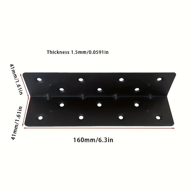60pcs Thickened Extra Large 160mm L-Shaped Corner Code | 4pcs Corner Code with 56pcs Screw Set, Garden Fence Bracket Connector