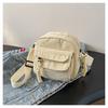Corduroy Simple Solid Color Strip Velvet Bag Women'S Bag Winter Round Striped Shoulder Underarm Bag