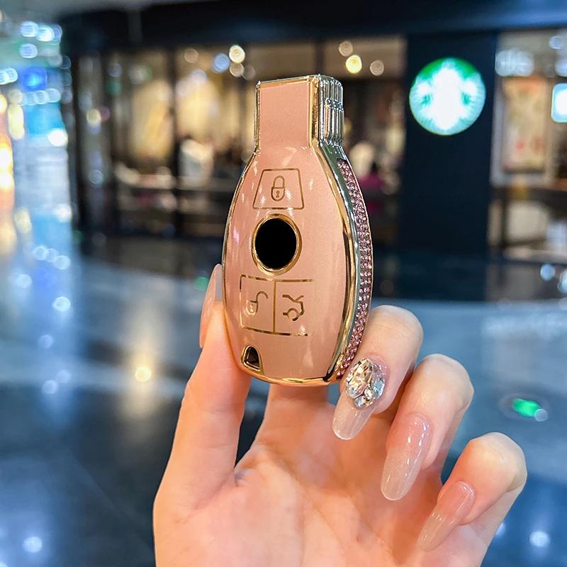 For Mercedes Benz Keycase C E A B S Class Gle Gla Glb Glc Gls Amg Car Key Bag Exquisite Durable Car Interior