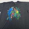 Vintage 90s MACAW PARROT T-Shirt LARGE Nature Rainforest Wild Bird Animal