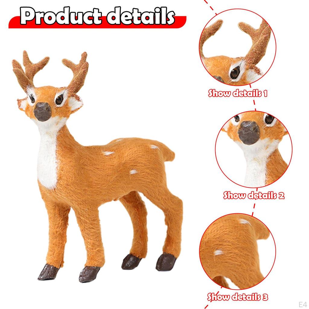 Christmas Reindeer Figurine Decoration Deer Statue for Table Centerpiece