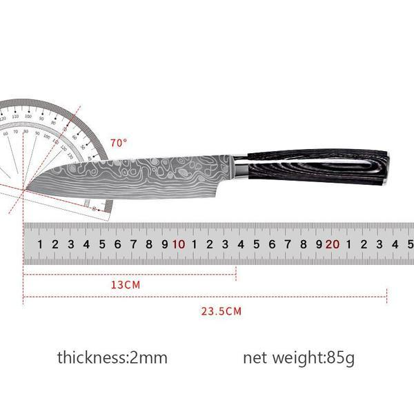 Stanless Steel Santoku Knife Chef Knife Vegetable Fruit Knife Peeling Knife Kitchen Knives Cooking Tool