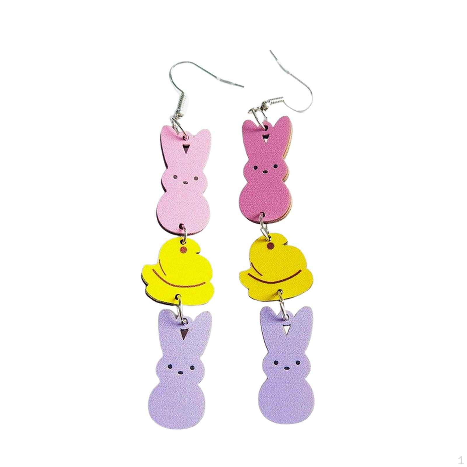 

Cute Easter Earrings Animal Dangle Jewelry Lightweight Statement Ear Pendants Rabbit shape