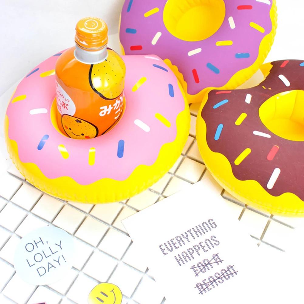 Portabicchieri Galleggiante Ciambella Sottobicchieri Galleggianti Ciambella Multicolore Porta Bicchiere per Bevande Portatile Galleggiante per Bevande Festa in Piscina