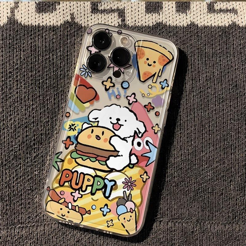 Gluttony Puppy for iPhone 15 Case iPhone14Pro/13/12/xsmax/6/7/8 Transparent