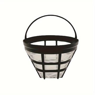 Filtro per caffè a cono riutilizzabile n. 4 per macchine da caffè da 8-12 tazze - Cestello universale compatibile con Cuisinart e Ninja Coffee Bar